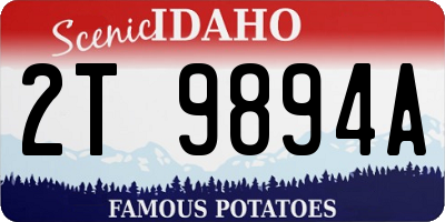 ID license plate 2T9894A