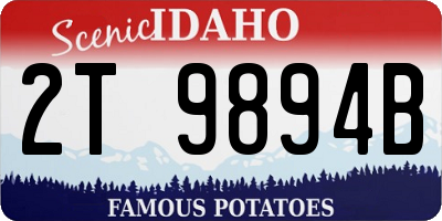 ID license plate 2T9894B