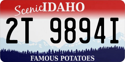 ID license plate 2T9894I