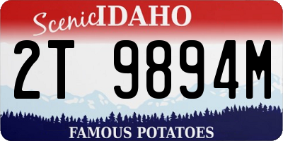 ID license plate 2T9894M