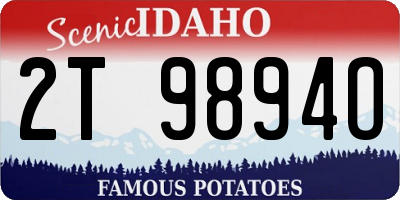 ID license plate 2T9894O