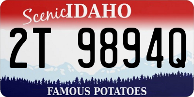 ID license plate 2T9894Q