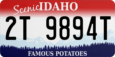 ID license plate 2T9894T