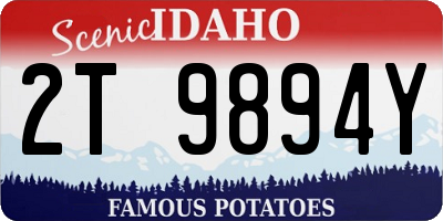 ID license plate 2T9894Y