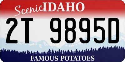 ID license plate 2T9895D