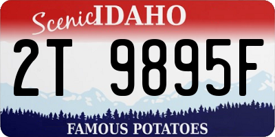 ID license plate 2T9895F