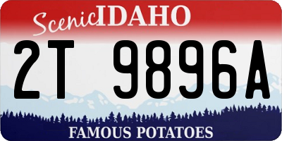 ID license plate 2T9896A