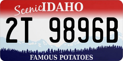 ID license plate 2T9896B