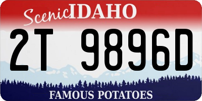 ID license plate 2T9896D