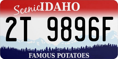 ID license plate 2T9896F