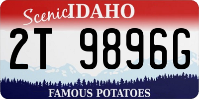 ID license plate 2T9896G