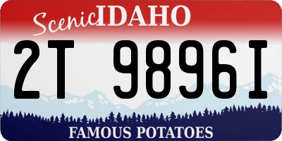 ID license plate 2T9896I