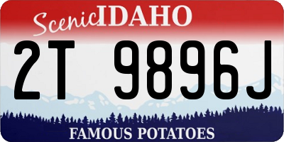 ID license plate 2T9896J