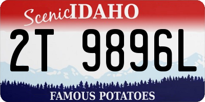 ID license plate 2T9896L