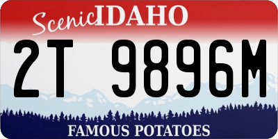 ID license plate 2T9896M