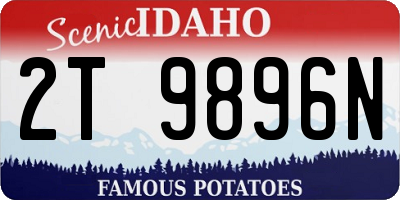 ID license plate 2T9896N