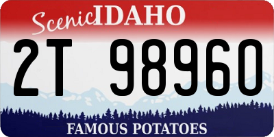 ID license plate 2T9896O