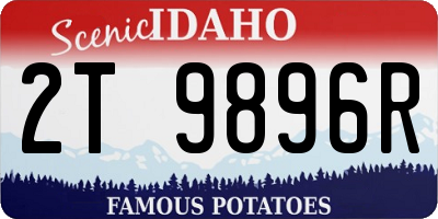 ID license plate 2T9896R