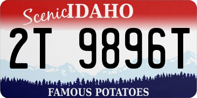 ID license plate 2T9896T