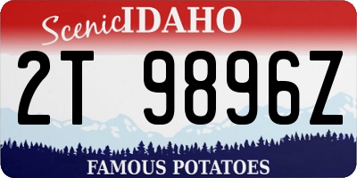 ID license plate 2T9896Z