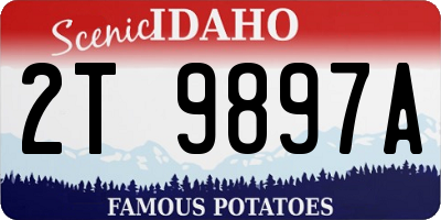 ID license plate 2T9897A