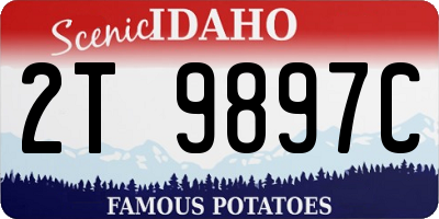 ID license plate 2T9897C