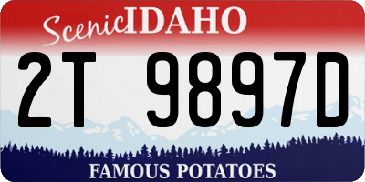 ID license plate 2T9897D