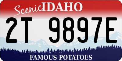 ID license plate 2T9897E