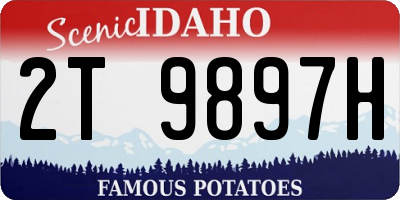 ID license plate 2T9897H