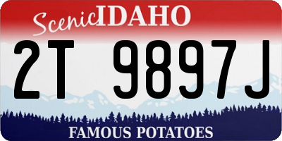 ID license plate 2T9897J