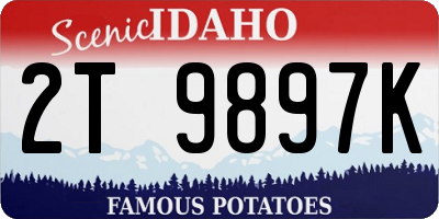 ID license plate 2T9897K