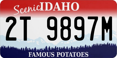 ID license plate 2T9897M