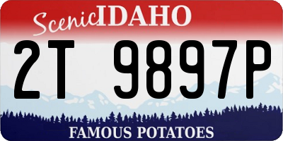 ID license plate 2T9897P