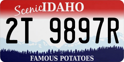 ID license plate 2T9897R