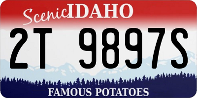 ID license plate 2T9897S