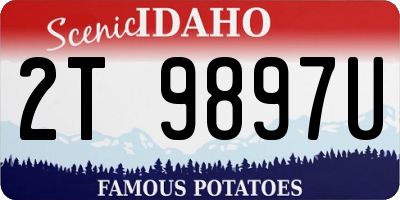 ID license plate 2T9897U