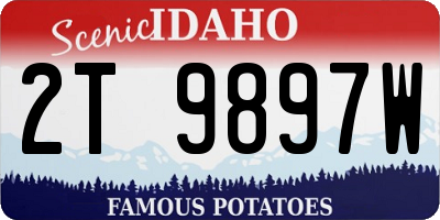 ID license plate 2T9897W