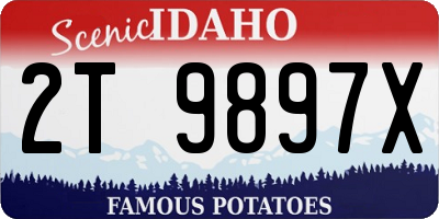 ID license plate 2T9897X