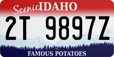 ID license plate 2T9897Z