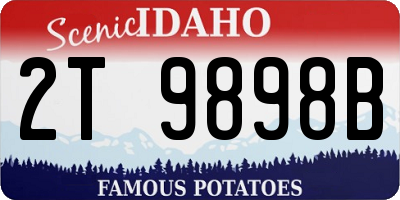 ID license plate 2T9898B