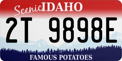 ID license plate 2T9898E