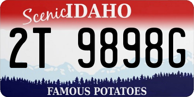 ID license plate 2T9898G