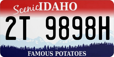 ID license plate 2T9898H