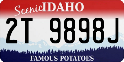 ID license plate 2T9898J