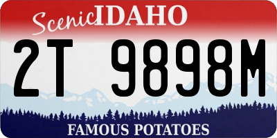 ID license plate 2T9898M