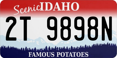 ID license plate 2T9898N