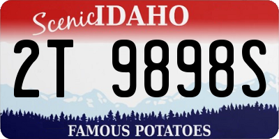 ID license plate 2T9898S