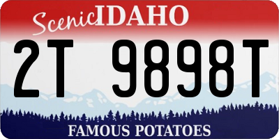 ID license plate 2T9898T