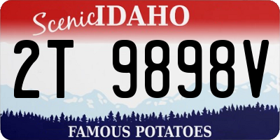 ID license plate 2T9898V