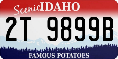 ID license plate 2T9899B